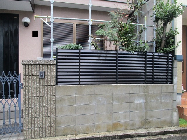豊中市　外壁塗装　外壁塗り替え　塀洗浄