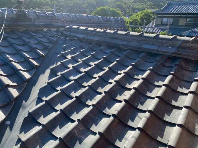 復旧後の瓦屋根