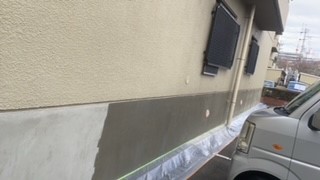 吹田市にてマンション基礎補修・塗装の様子②